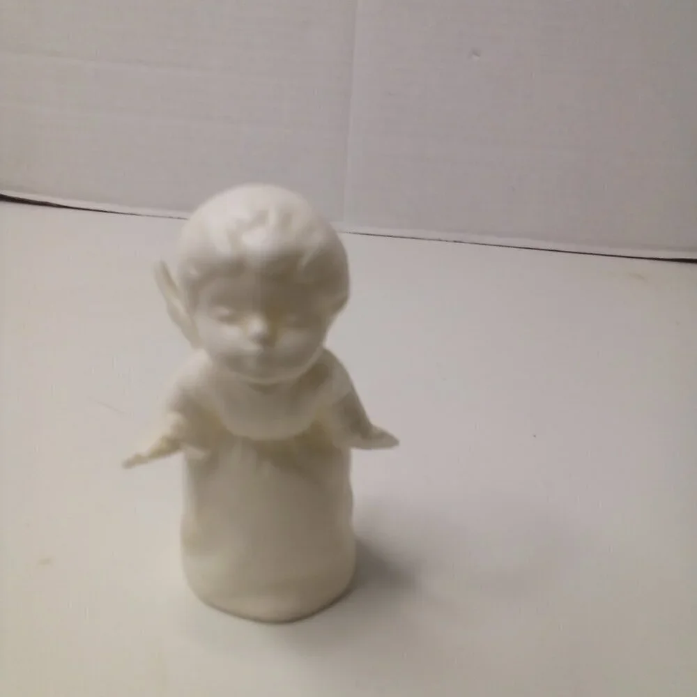 Schmid Bros Kissing Angel White Porcelain Nativity Figurine Vintage 1950s